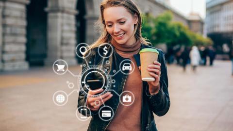 Man and woman in office